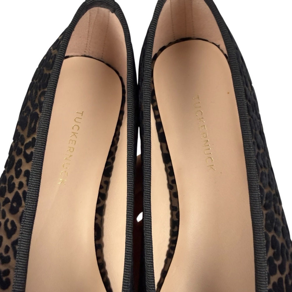 Tuckernuck Velvet Leopard Round Toe Ballet Flats - Picture 7 of 8